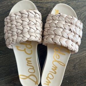 sam edelman ainslie braided slide sandal- desert beige- SZ 7.5